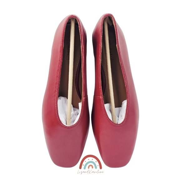 New! Madewell The Mylie Ballet Flat in Wild Cranberry Leather - Picture 9 of 16